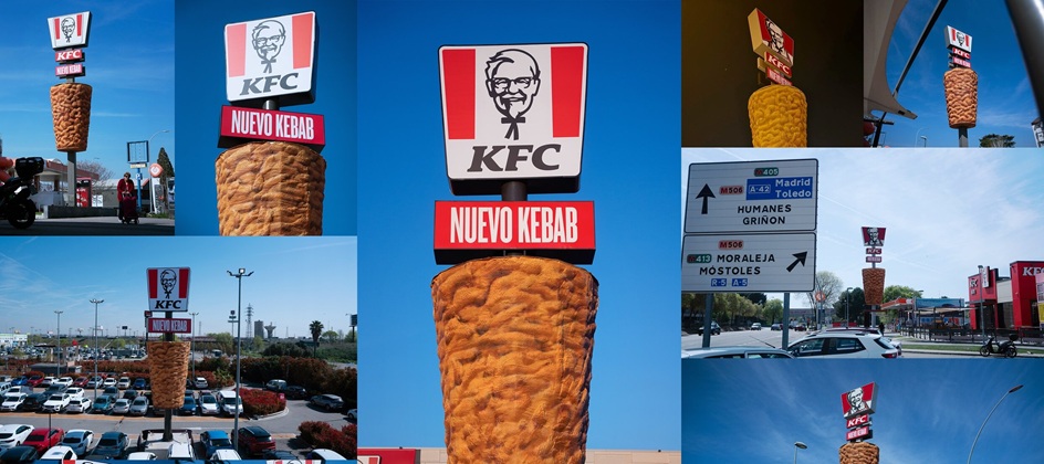 KFC Spain campaign turns totems into kebabs